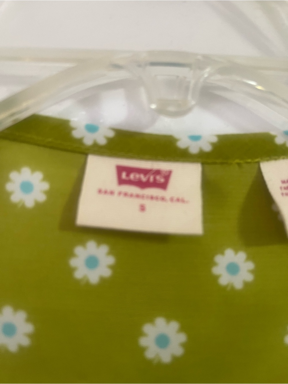 Levi's Olive Green Daisy Tie-Front Blouse - Picture 5 of 6
